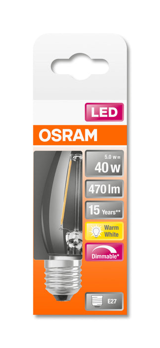 Osram LED SUPERSTAR FILAMENT klar DIM CLB 40 5W 827 E27 pic4
