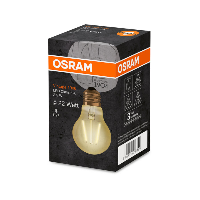 Osram LED VINTAGE 1906 CLA GOLD22 non-dim 2,5W 824 E27 pic3