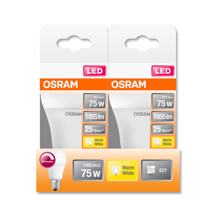 Osram LED Lampe Classic A75 E27 11W, warmweiß pic4