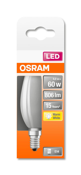 Osram LED STAR RETROFIT matt CLB 60 6W 827 E14 non-dim pic4