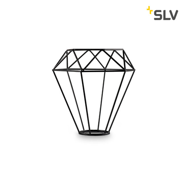 SLV FENDA MIX&MATCH Leuchtenschirm, Gitterschirm, D-H 18-20,5 cm, mattschwarz pic3