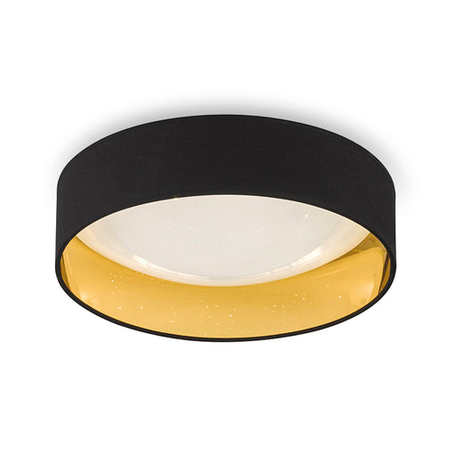 Fischer & Honsel LED-Deckenleuchte Sete, schwarz-gold, 40cm 34425