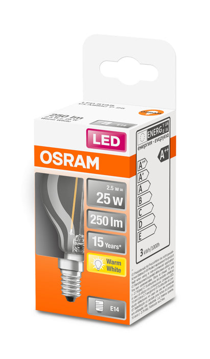 Osram LED RETROFIT CLASSIC P 25 2,5W 827 E14 CL pic4