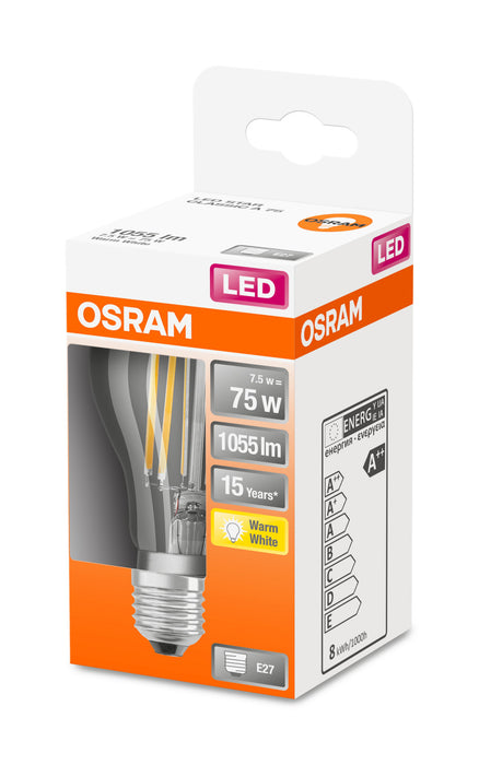 Osram LED RETROFIT A75 8W E27 klar non dim pic3
