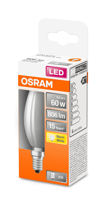 Osram LED STAR RETROFIT matt CLB 60 6W 827 E14 non-dim pic3