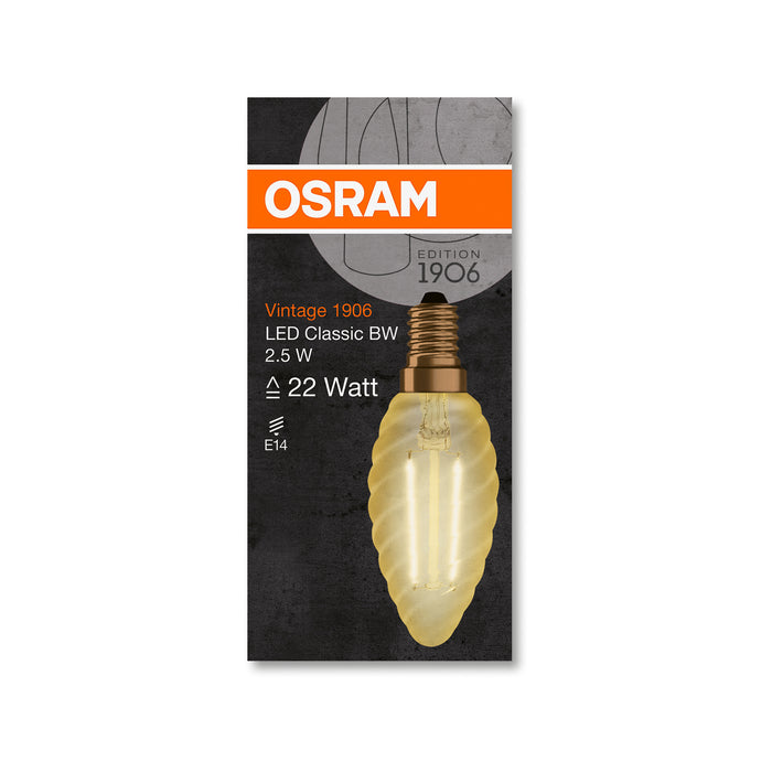 Osram LED VINTAGE 1906 CLBW GOLD22 non-dim 2,5W 824 E14 pic2