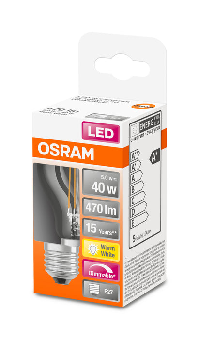 Osram LED SUPERSTAR FILAMENT klar DIM CLP 40 4W 827 E27 pic3